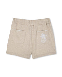Short à taille élastiquée - Beige Foncé