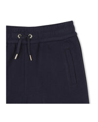 Short à taille élastiquée en coton - Bleu Amiral