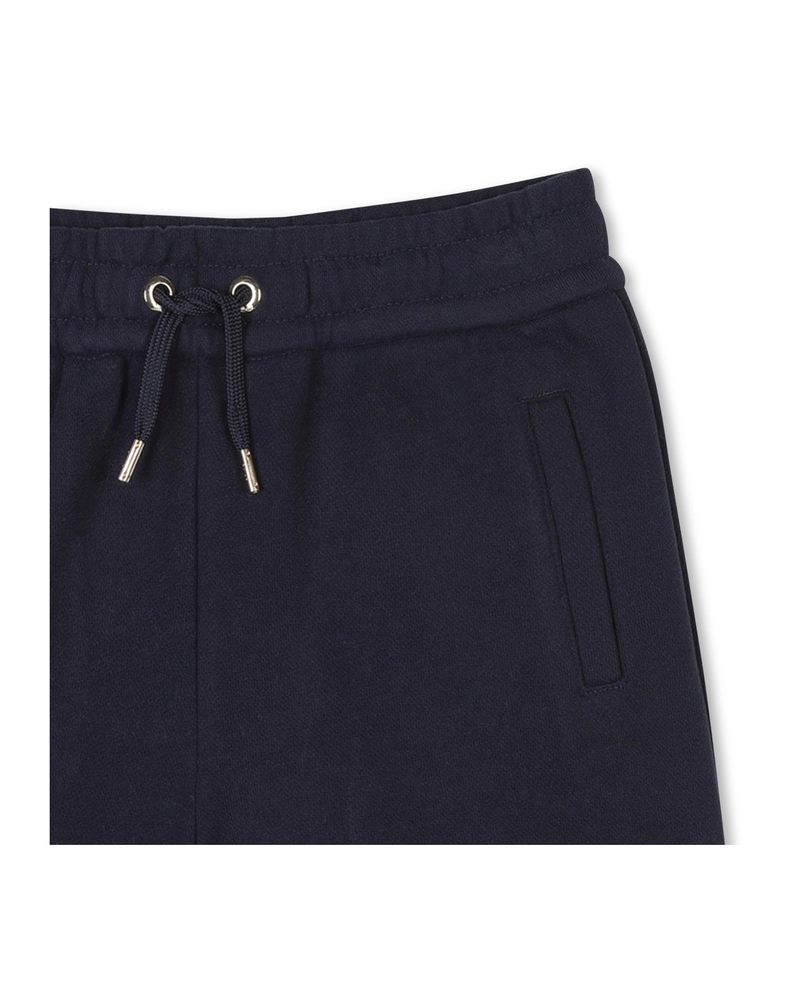 Short à taille élastiquée en coton - Bleu Amiral