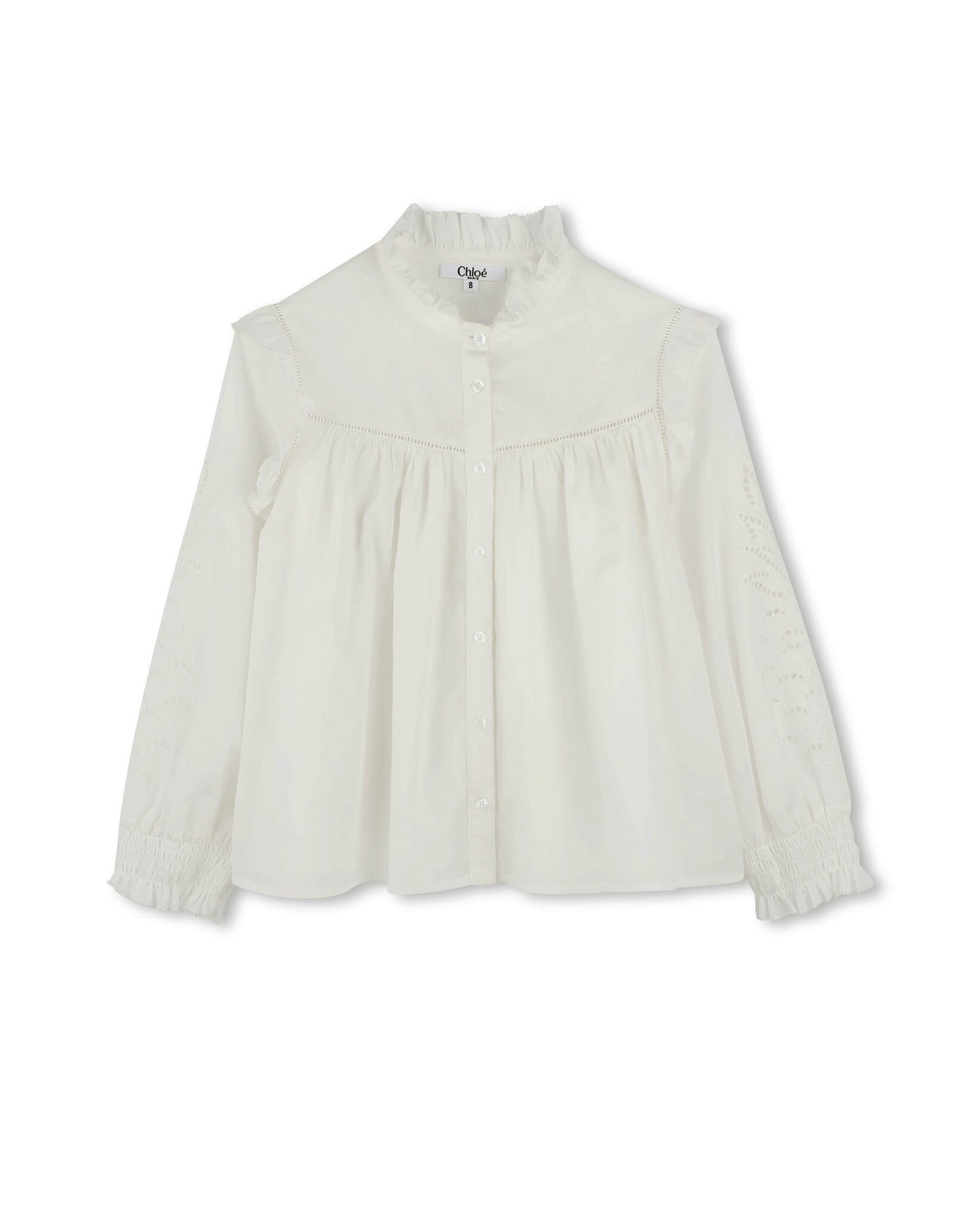 Long-sleeved cotton shirt - Off White