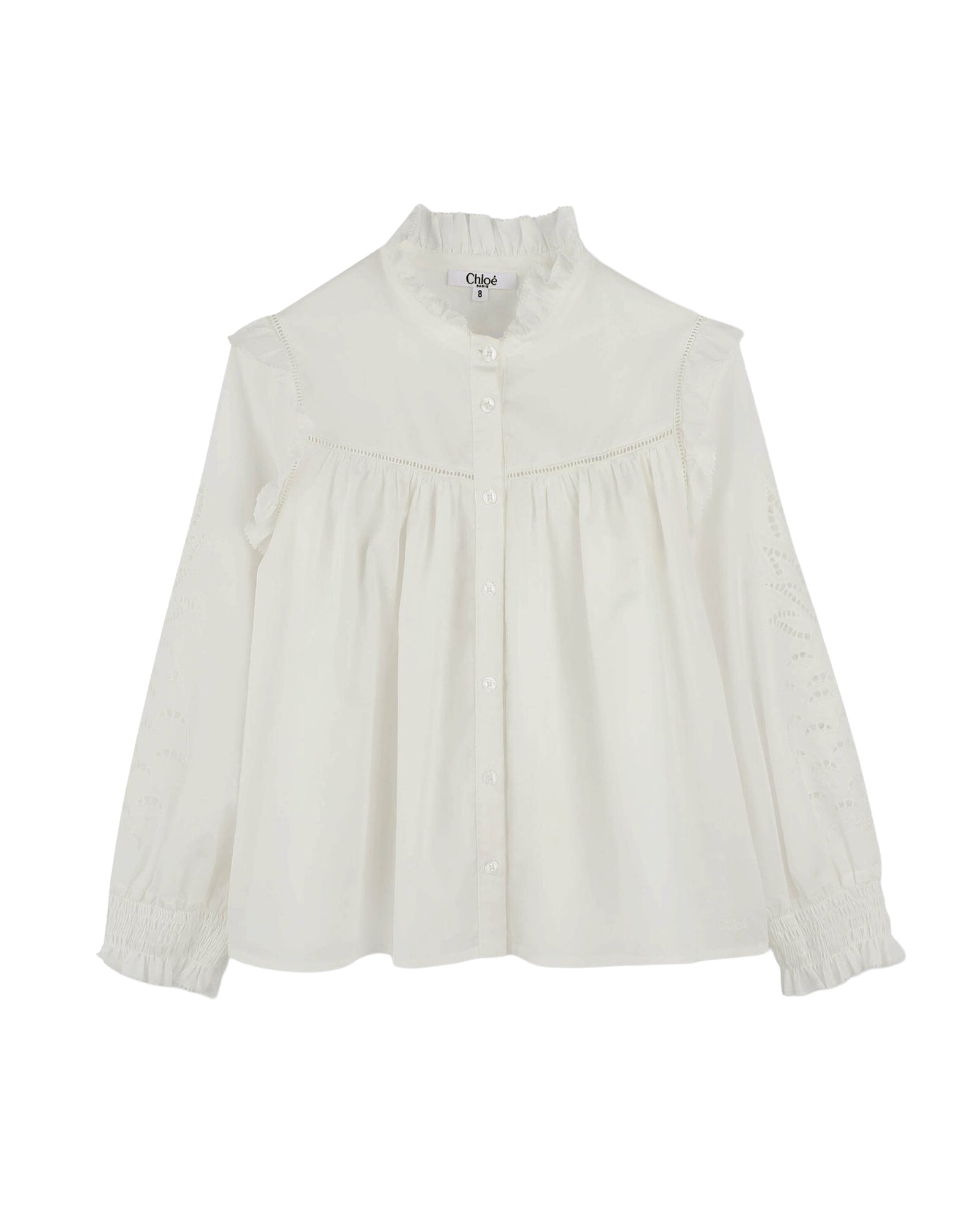 Long-sleeved cotton shirt - Off White