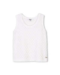 Ensemble débardeur et short en tricot fantaisie - Offwhite