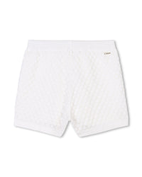 Ensemble débardeur et short en tricot fantaisie - Offwhite