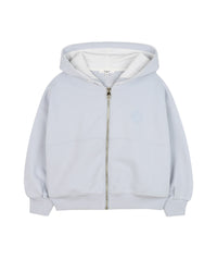 Gilet à capuche en molleton - Bleu Délavé