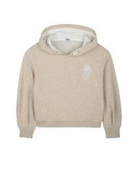 Cotton hoodie - Dark beige