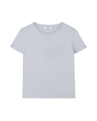 T-shirt à manches courtes en coton - Bleu Délavé