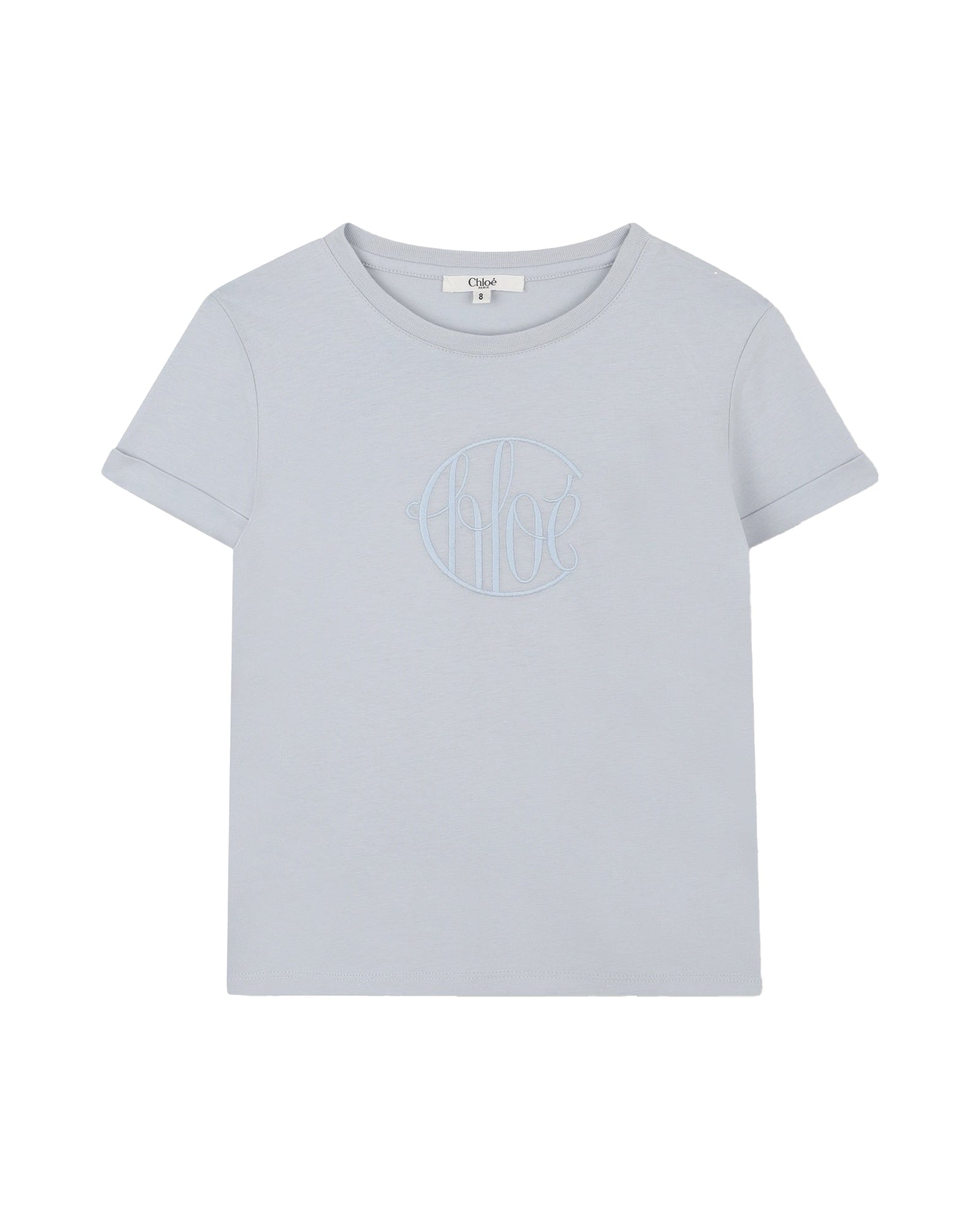 T-shirt à manches courtes en coton - Bleu Délavé