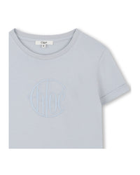 T-shirt à manches courtes en coton - Bleu Délavé