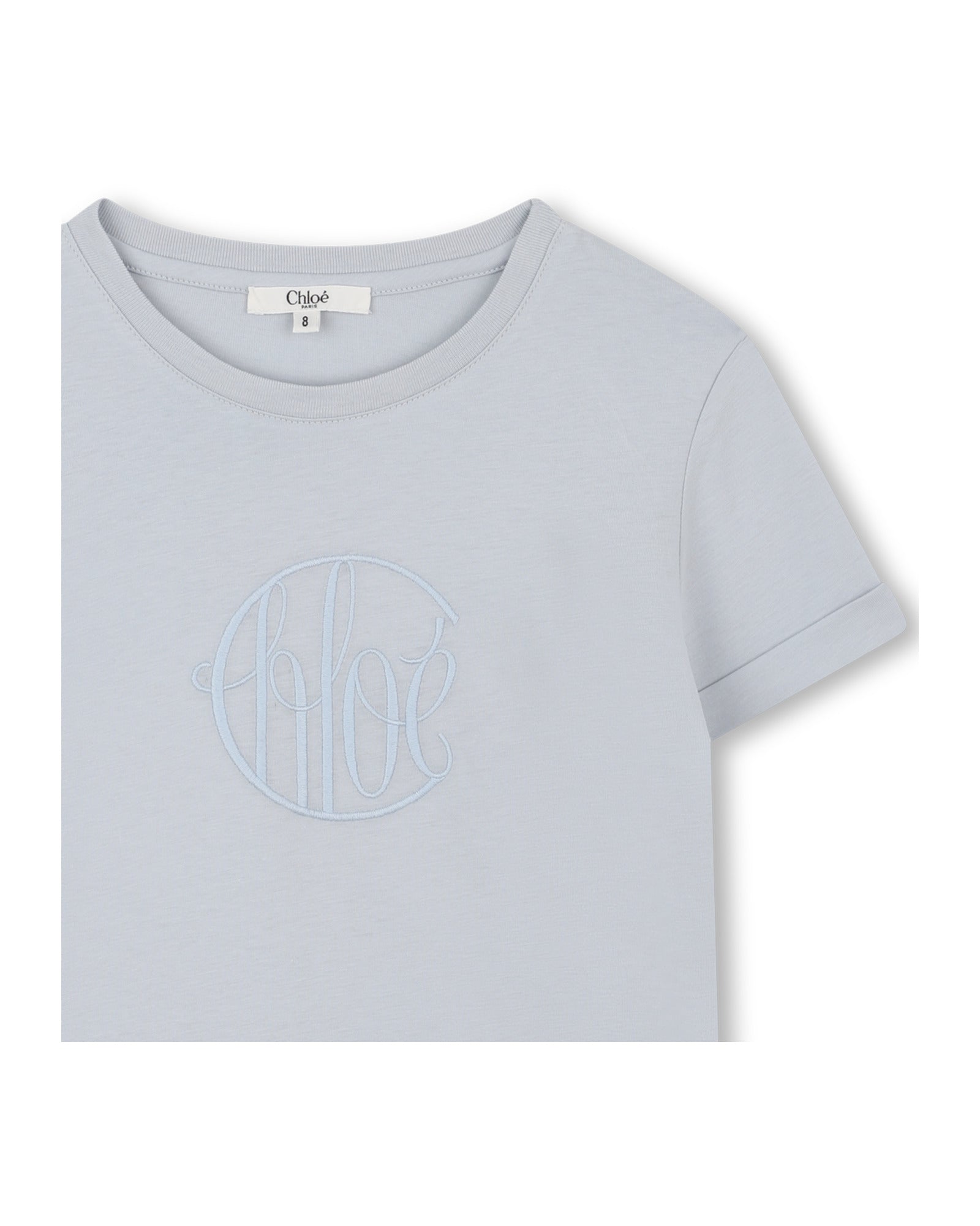 T-shirt à manches courtes en coton - Bleu Délavé