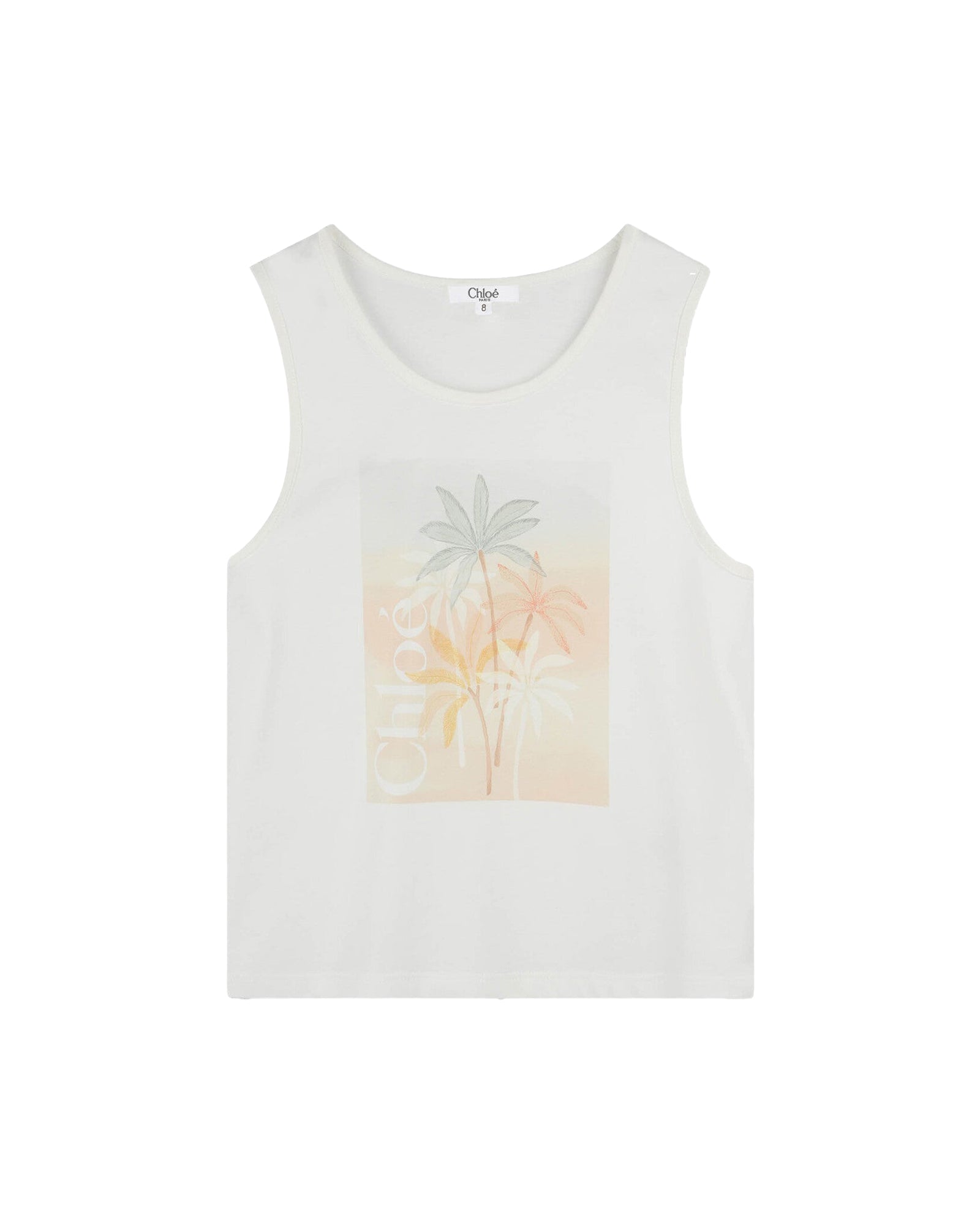 Tank top with cotton illustration - Off White