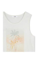 Tank top with cotton illustration - Off White