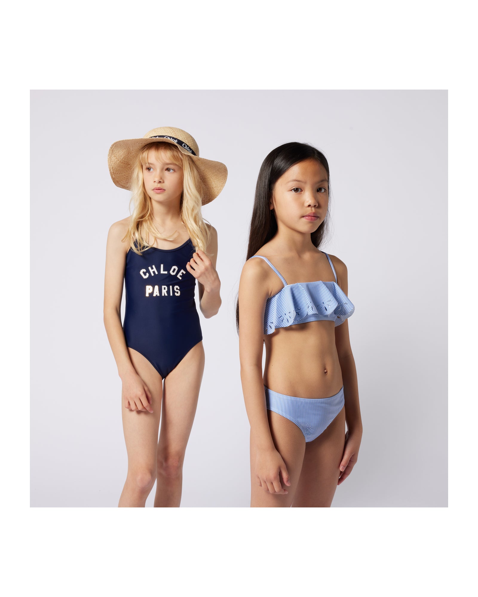 Maillot de bain 2 pièces - Blanc Bleu