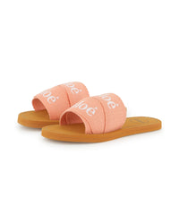 Sandales avec logo - Corail