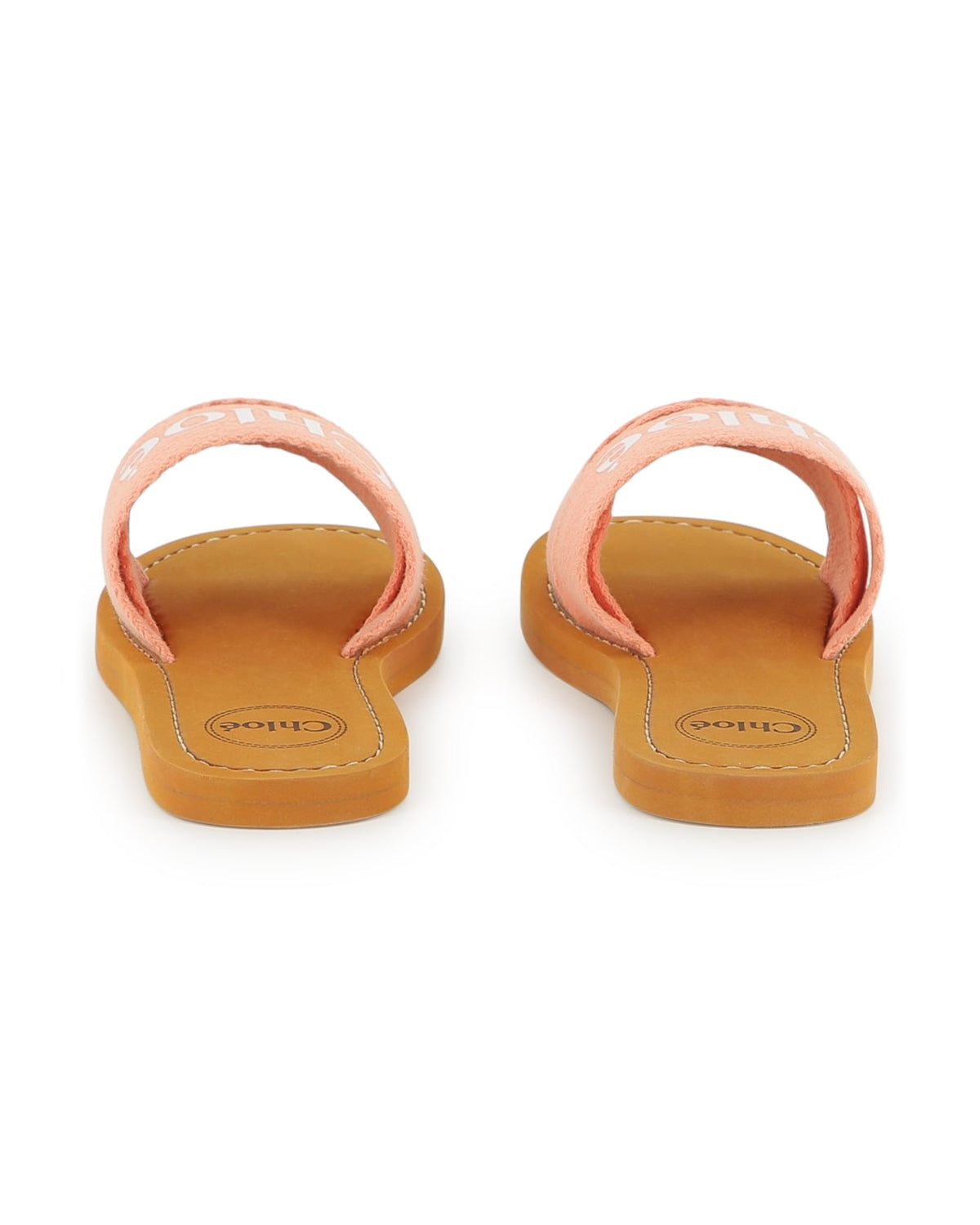 Sandales avec logo - Corail