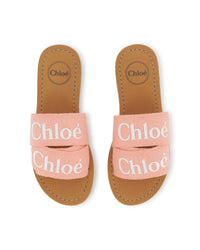Sandales avec logo - Corail