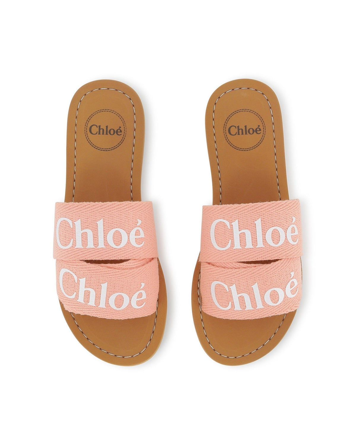 Sandales avec logo - Corail