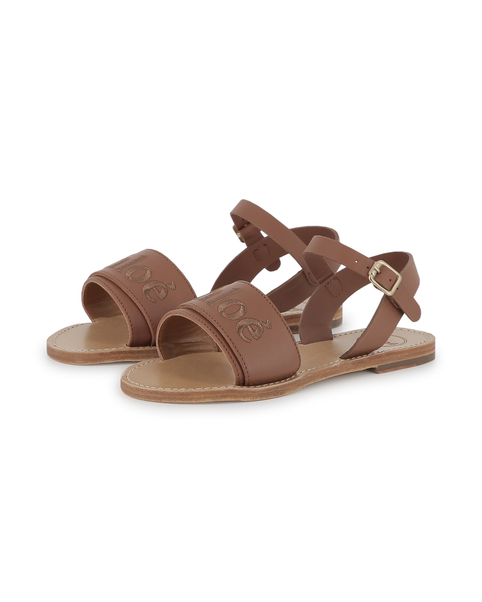 Sandales en cuir - Marron Foncé