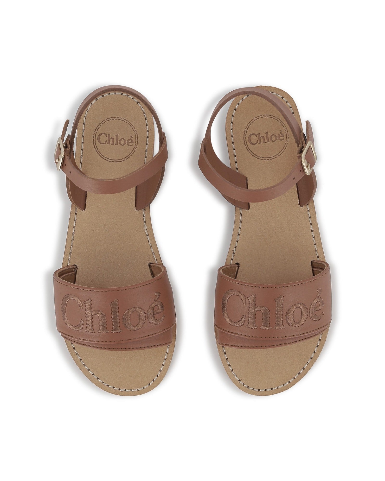 Sandales en cuir - Marron Foncé