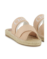 Signed textile sandals - Petit Buerre