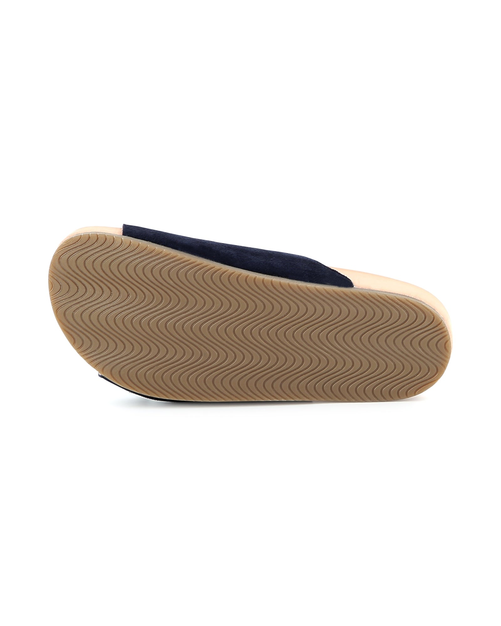 Sandales en cuir suéde - Bleu Amiral