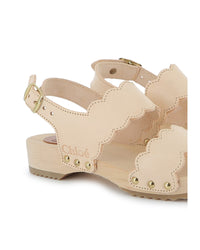 Sabots avec clous en cuir - Rose Poudrier