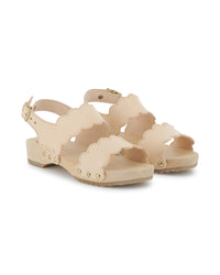 Sabots avec clous en cuir - Rose Poudrier