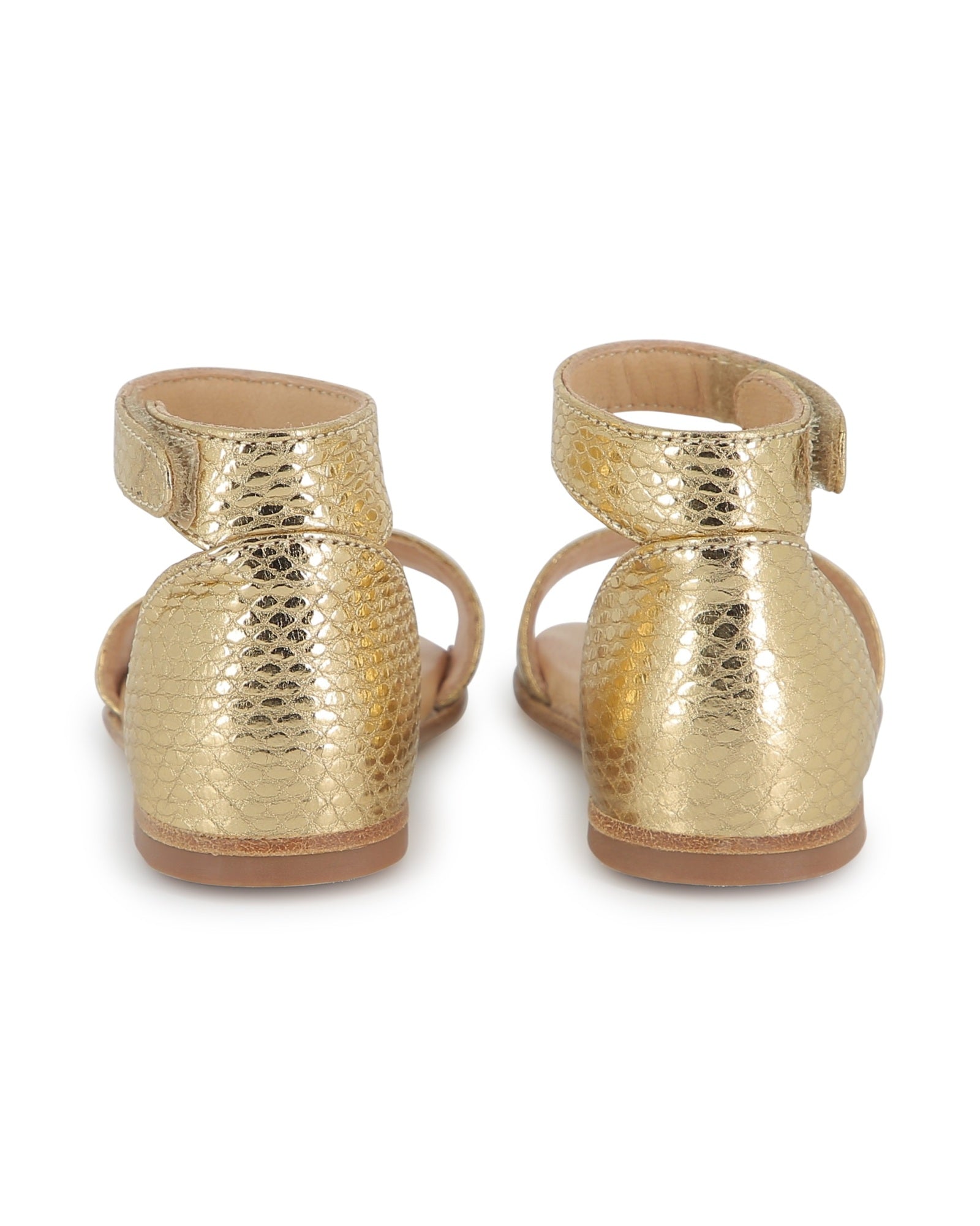 Sandales en cuir - Doré Clair