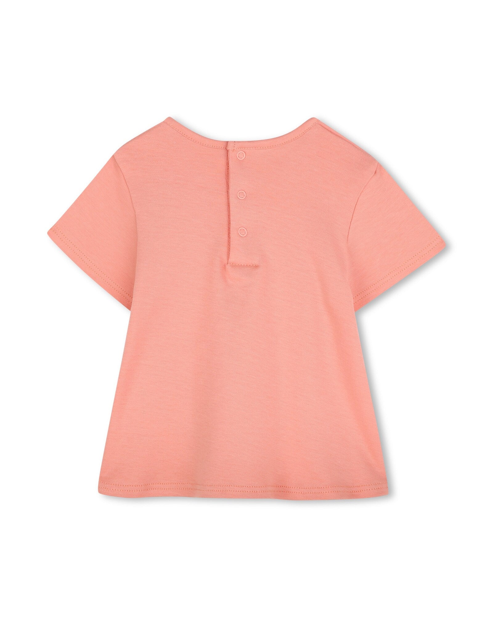 T-shirt avec logo en coton - Corail