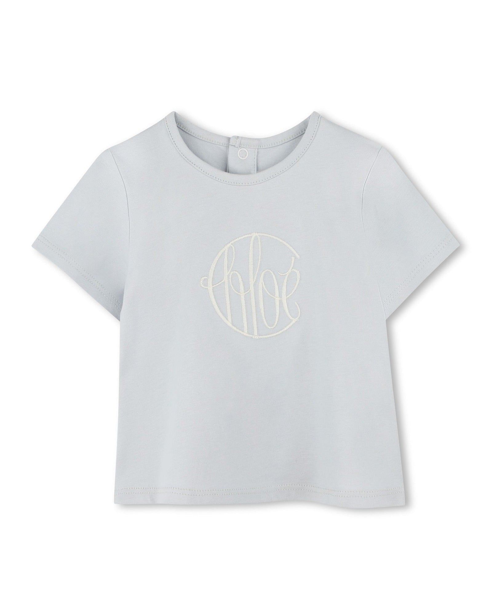 Cotton short-sleeved T-shirt - Washed blue