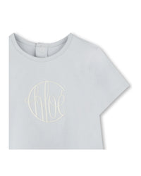 Cotton short-sleeved T-shirt - Washed blue