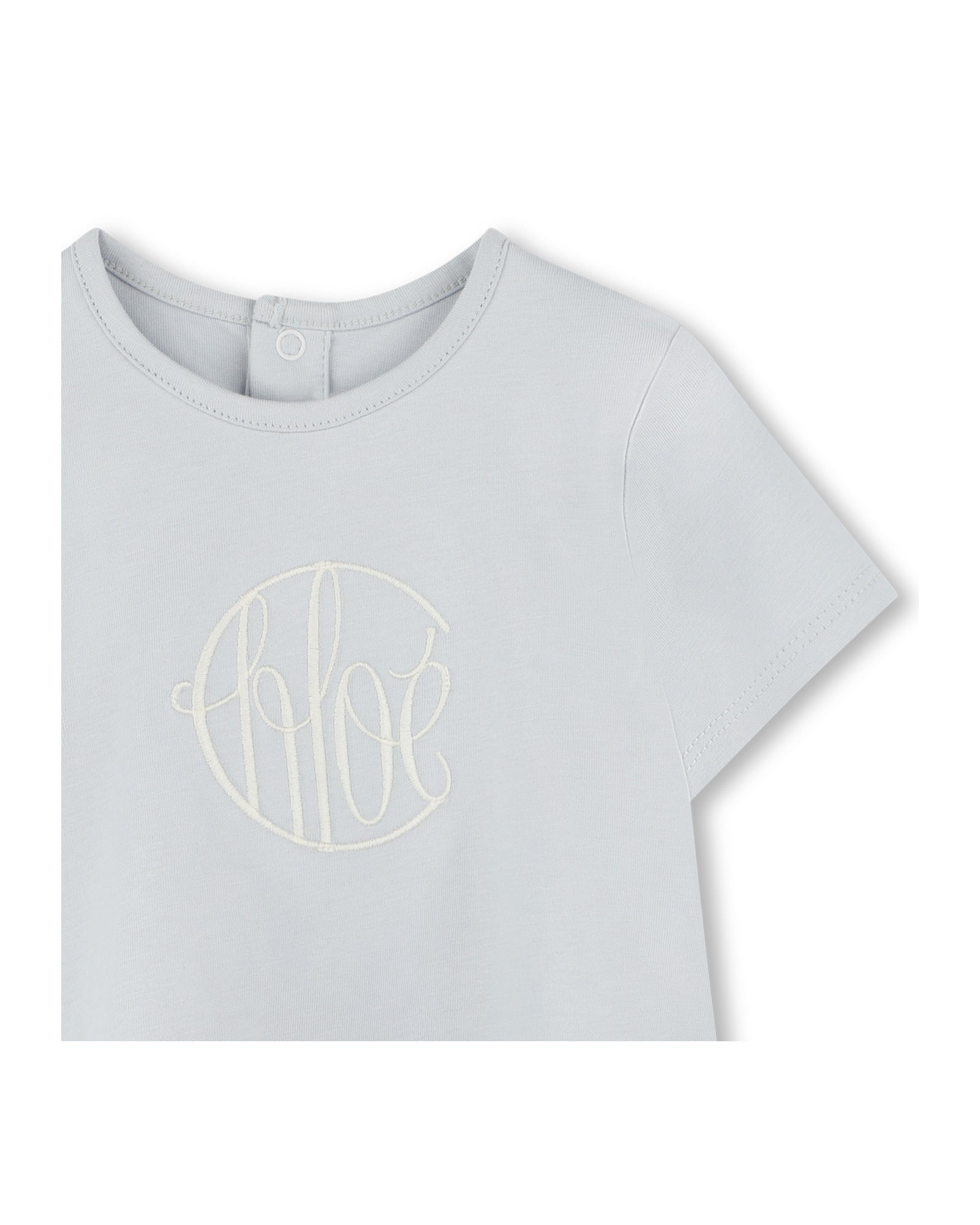Cotton short-sleeved T-shirt - Washed blue