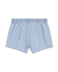 Shorts with denim logo - Denim Light