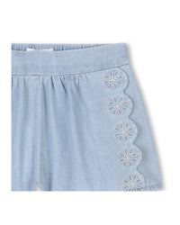 Shorts with denim logo - Denim Light