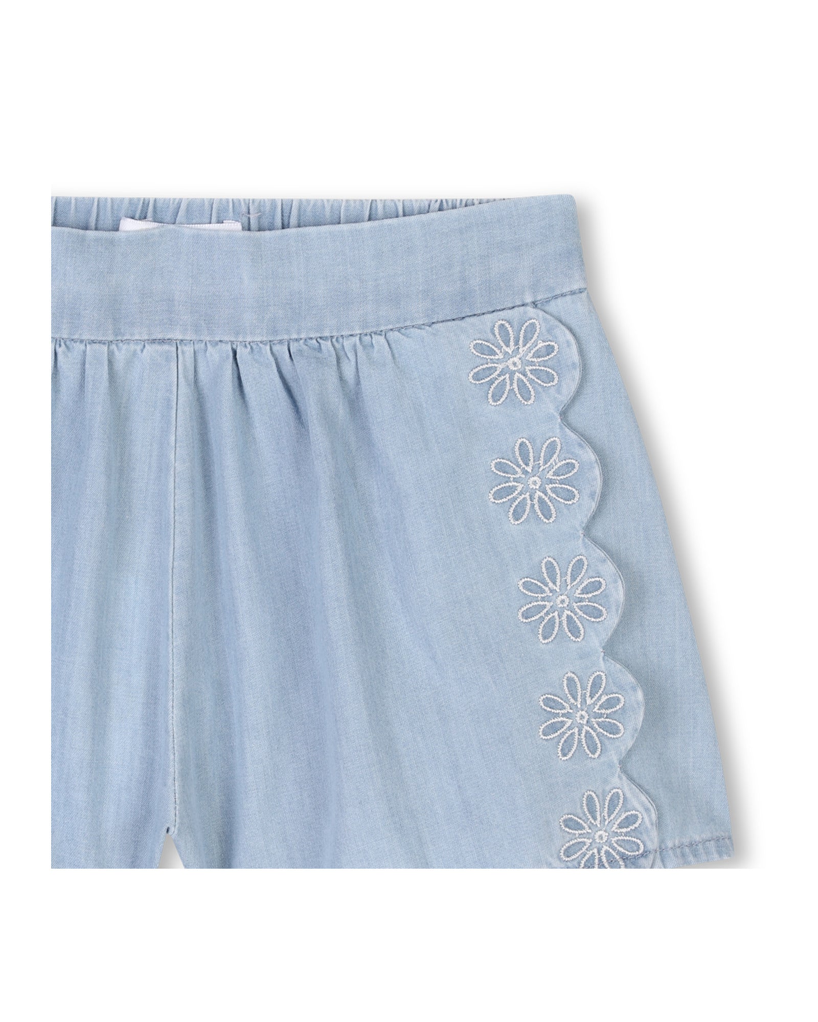 Shorts with denim logo - Denim Light