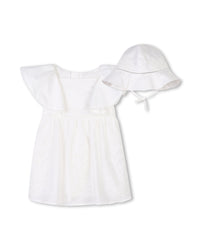 Ensemble robe chapeau en coton - Off White