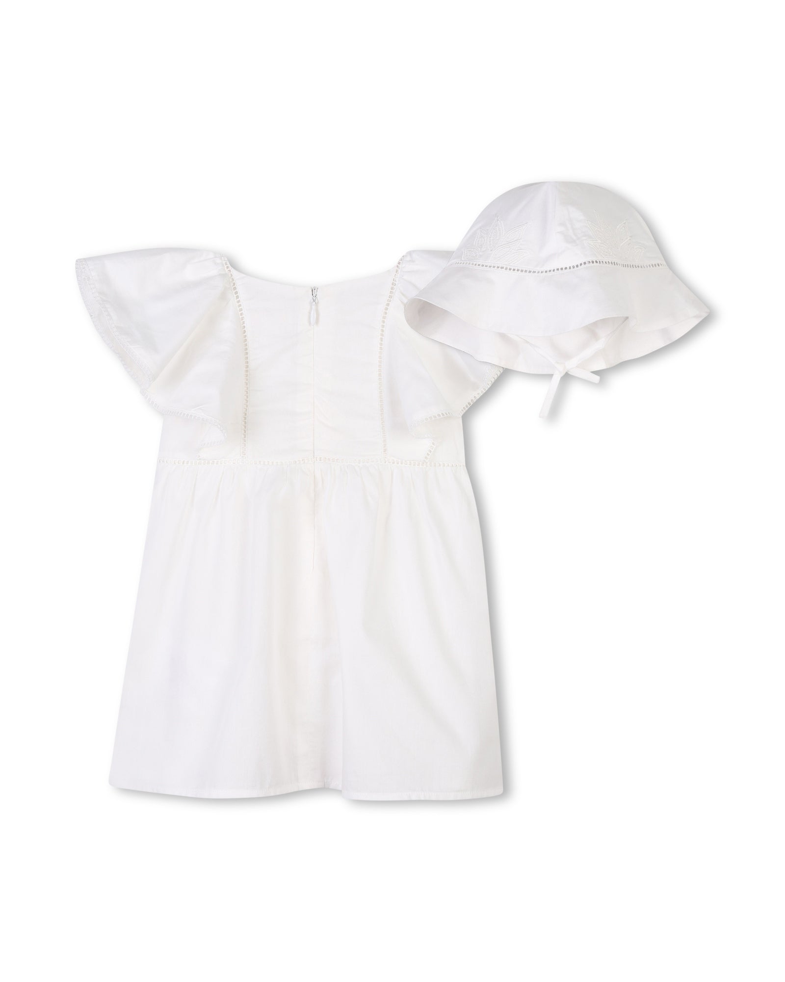 Ensemble robe chapeau en coton - Off White