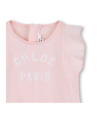 Short-sleeved cotton dress - Petal Pink