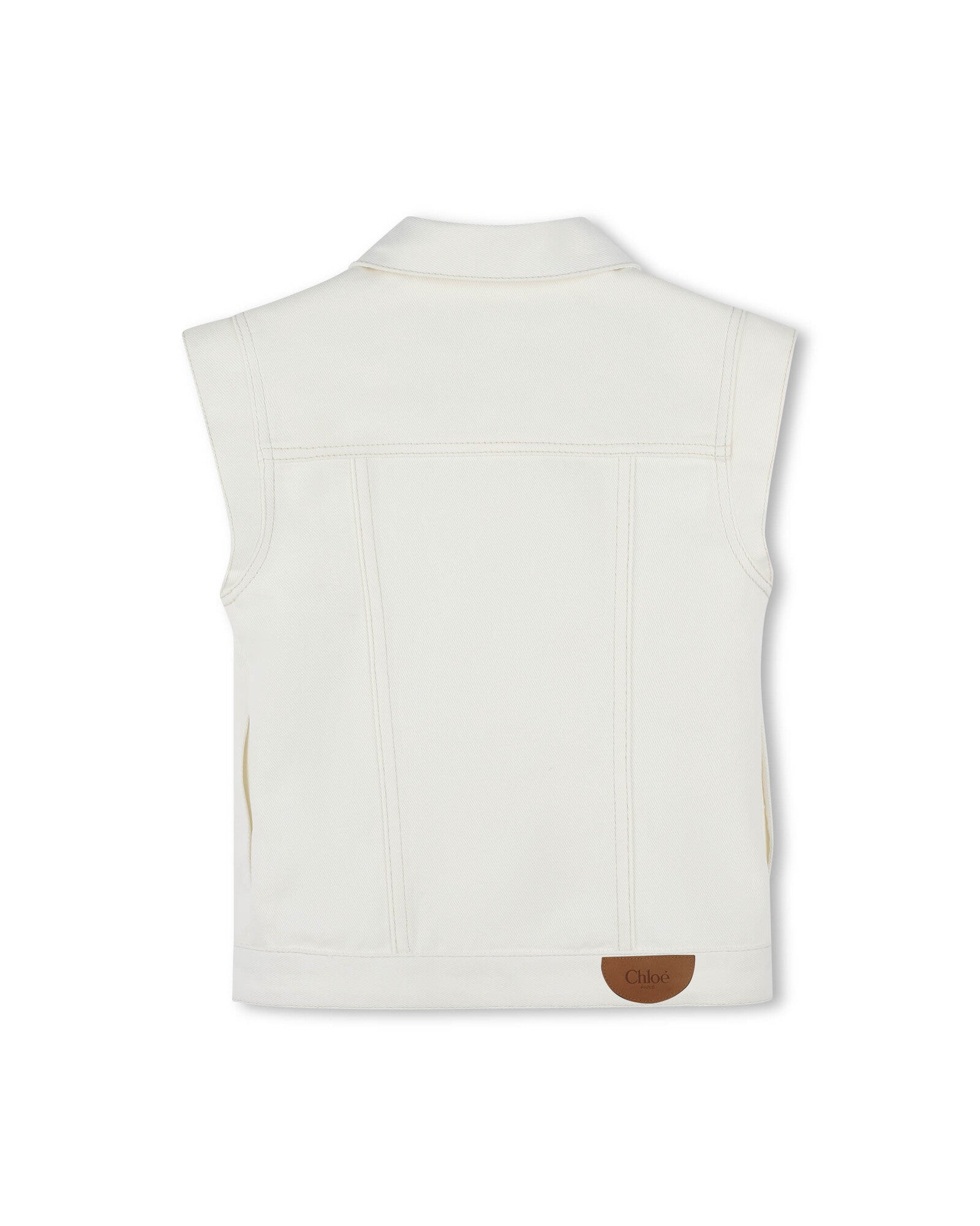 Sleeveless cotton jacket - Off White