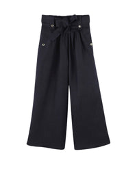 Pantalon en toile de lin - Bleu Amiral