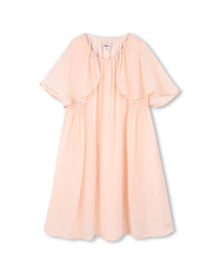 Robe cape en crêpe de soie - Petal Pink