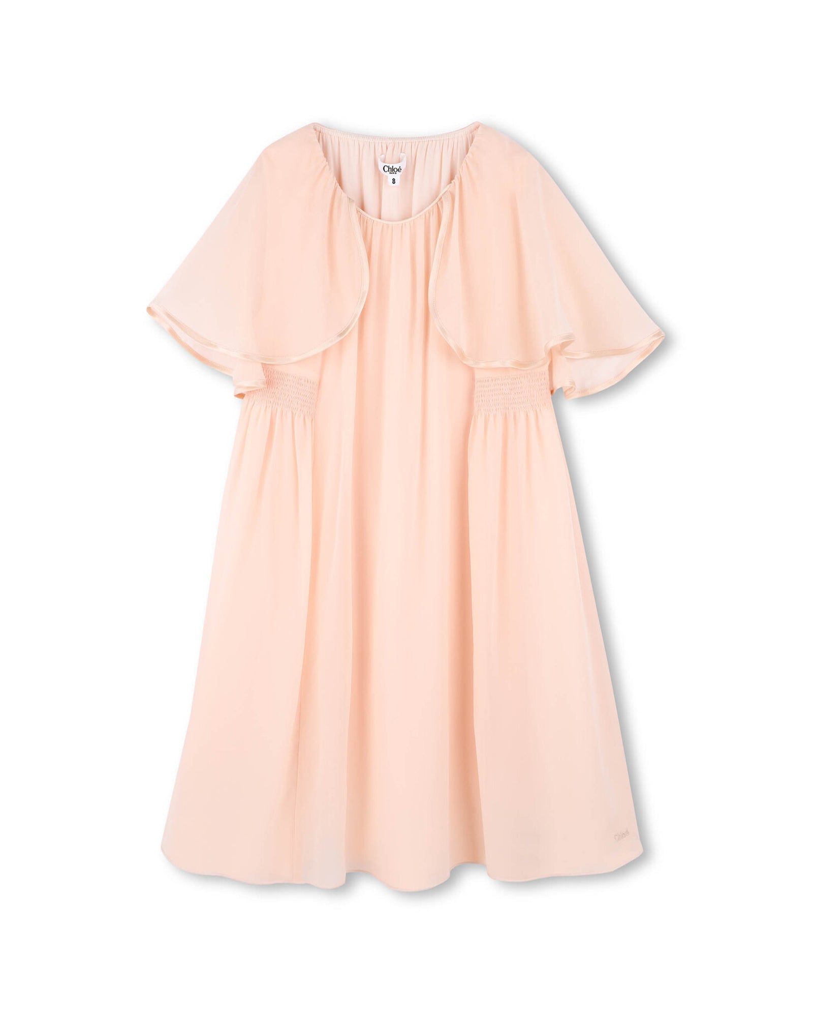 Robe cape en crêpe de soie - Petal Pink