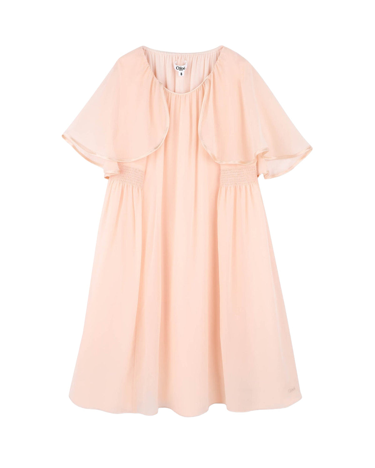 Robe cape en crêpe de soie - Petal Pink