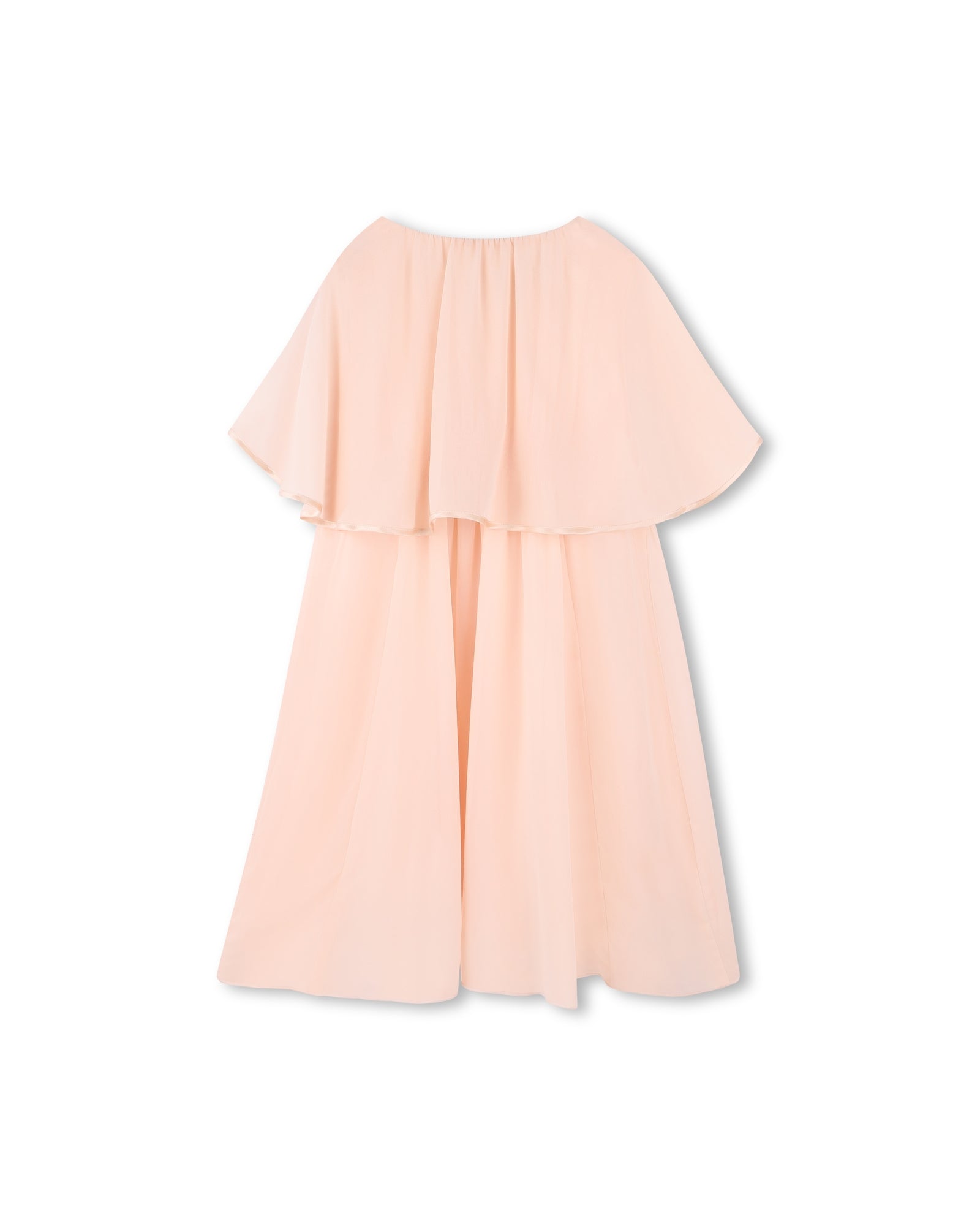 Robe cape en crêpe de soie - Petal Pink