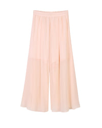 Pantalon fluide en crêpe de soie - Petal Pink