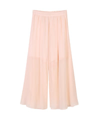Pantalon fluide en crêpe de soie - Petal Pink