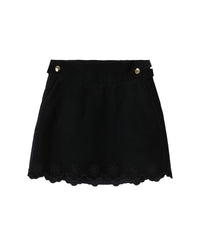 Short velvet skirt - Acadet Blue