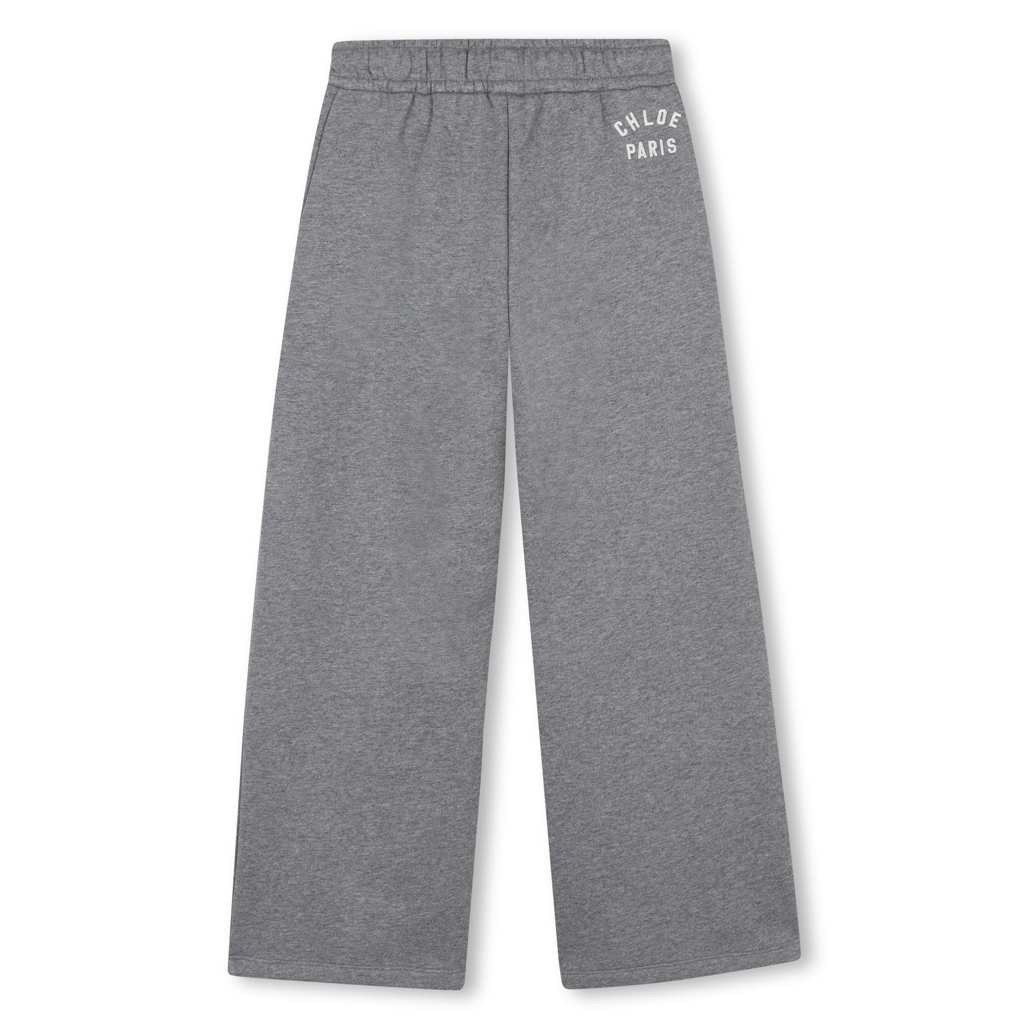 Trousers with elasticated waistband - Heather Grey