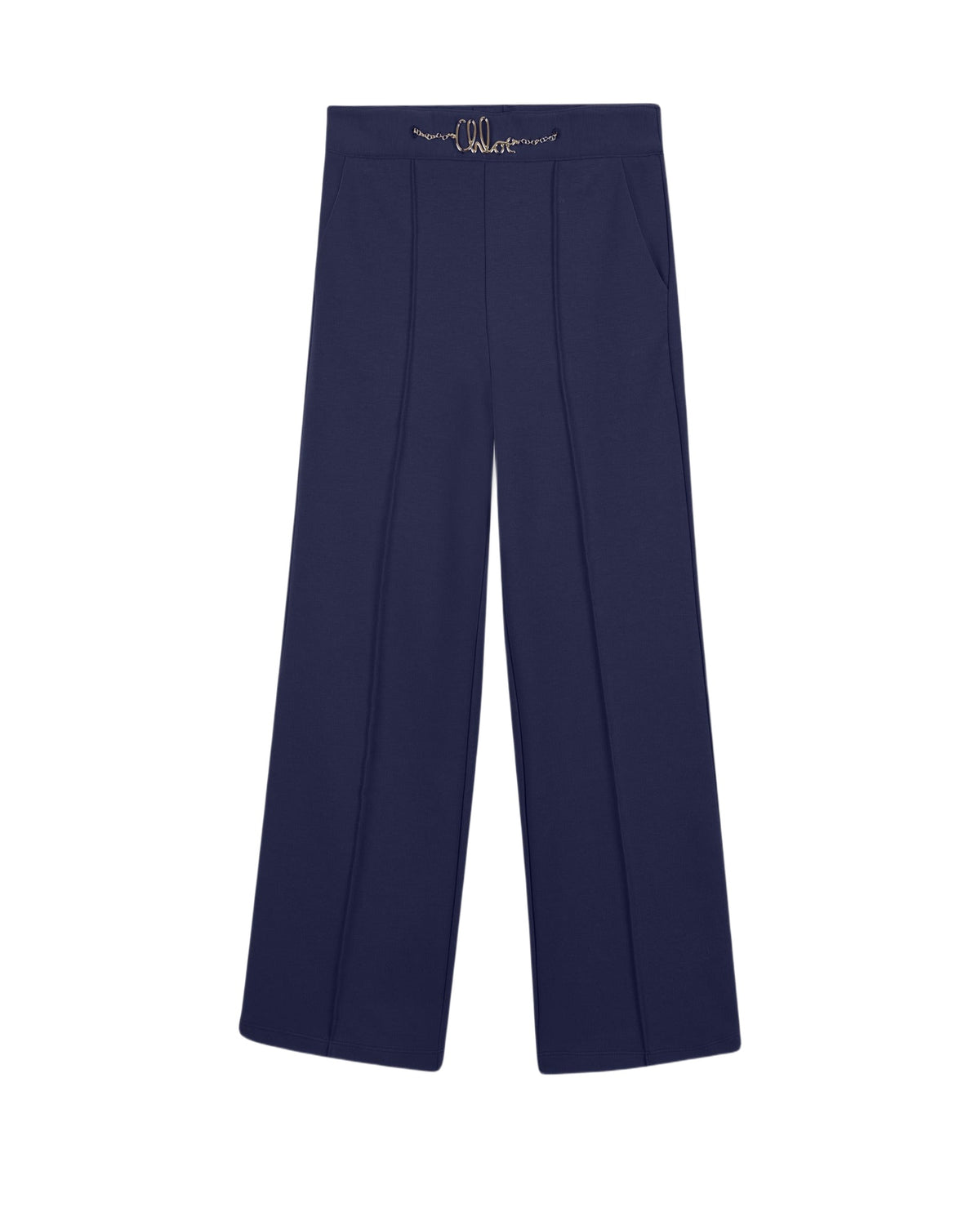 Pantalon élastiqué à chaîne - Bleu Amiral