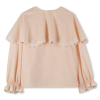 Blouse à broderie en coton - Petal Pink