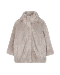 Fluffy fleece coat - Plume